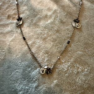 Elegant Silver Necklace with Crystal Accents